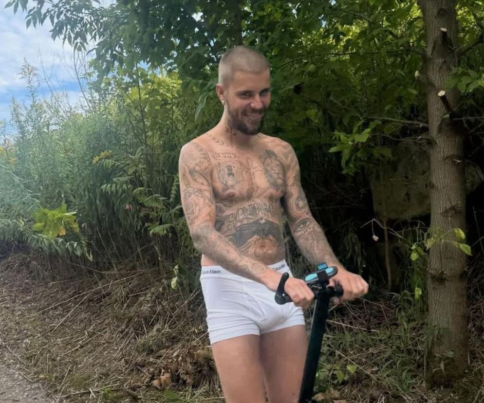 Justin Bieber w samych majtkach śmiga po lesie. Pochwalił się zdjęciami