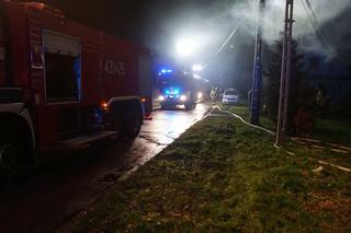 Pożar w Hajnówce na ul. Bohaterów Westerplatte [21.11.2021]
