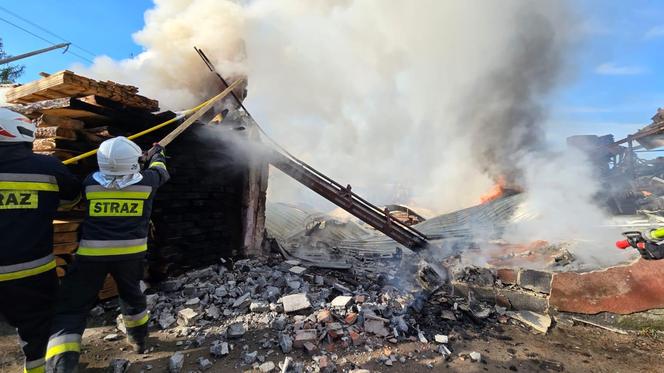 81 strażaków w akcji. Trzeba było ściągnąć specjalistyczny sprzęt