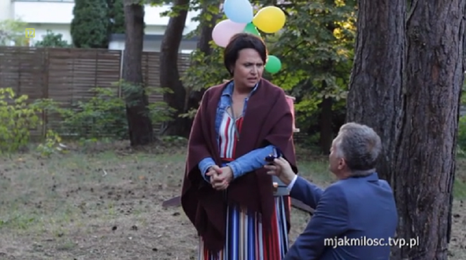 M jak miłość odcinek 1395,Marysia (Małgorzata Pieńkowska), Artur (Robert Moskwa)
