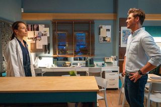 	M jak miłość odc. 1833. Marcin (Mikołaj Roznerski), Martyna (Magdalena Turczeniewicz)