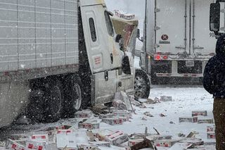 Jajeczna katastrofa na autostradzie