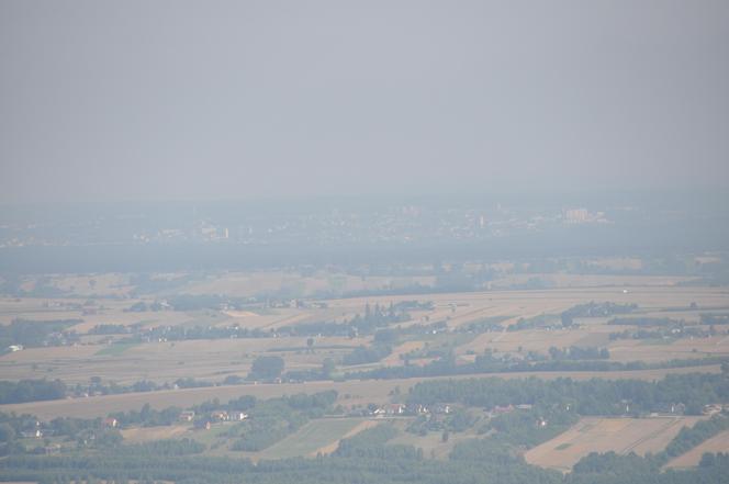 Piękne Góry Świętokrzyskie widziane ze słynnej wieży