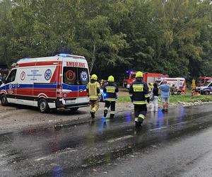 Wypadek w pobliżu Konotopu  - autobus z tirem 