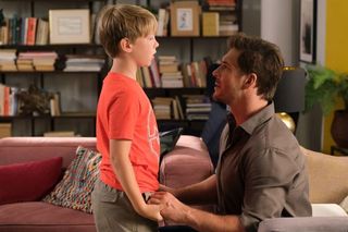 M jak miłość odc. 1829. Szymek (Staś Szczypiński), Marcin (Mikołaj Roznerski)