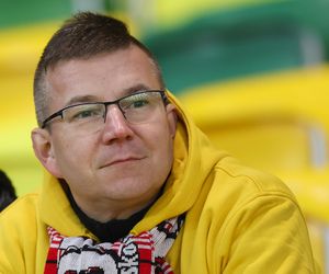 Kibice GKS Katowice na meczu z Piastem Gliwice 8.11.2025