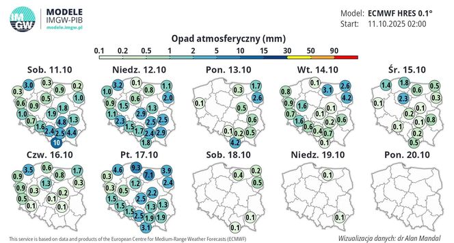 Kiedy przestanie padać deszcz?