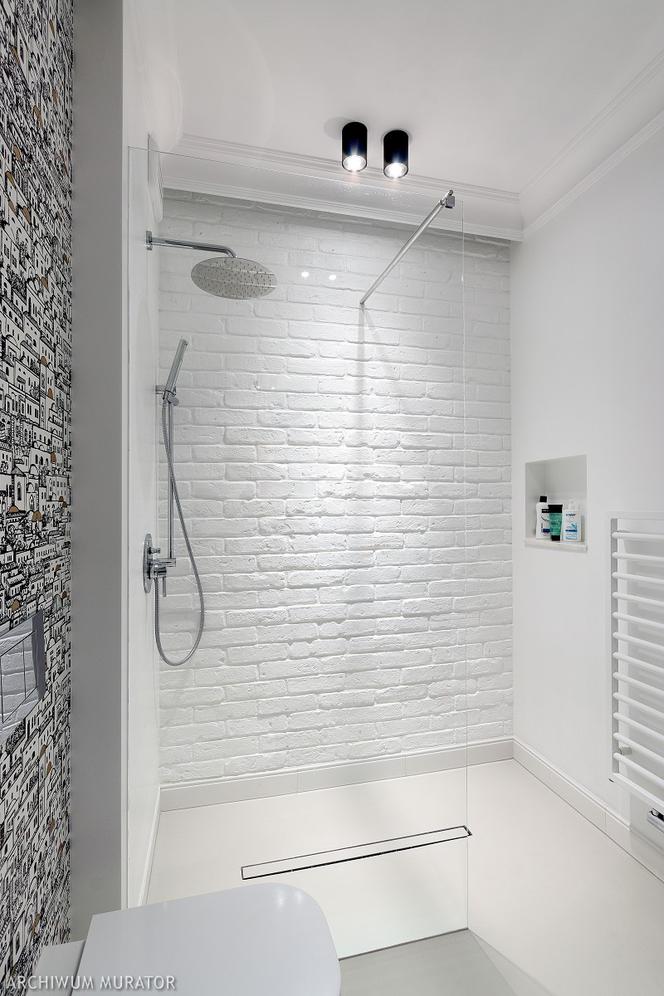 nowoczesna łazienka prysznic bez brodzika
