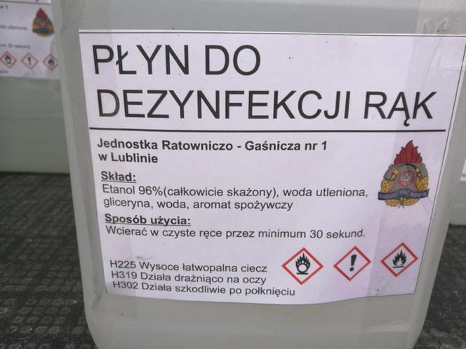 Lubelscy strażacy produkują płyn do dezynfekcji 