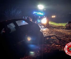 Wypadek z udziałem dwóch osobówek w Dąbrowie! Dwie osoby trafiła do szpitala [ZDJĘCIA]