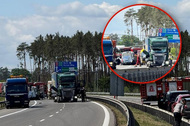 Wypadek na autostradzie A6
