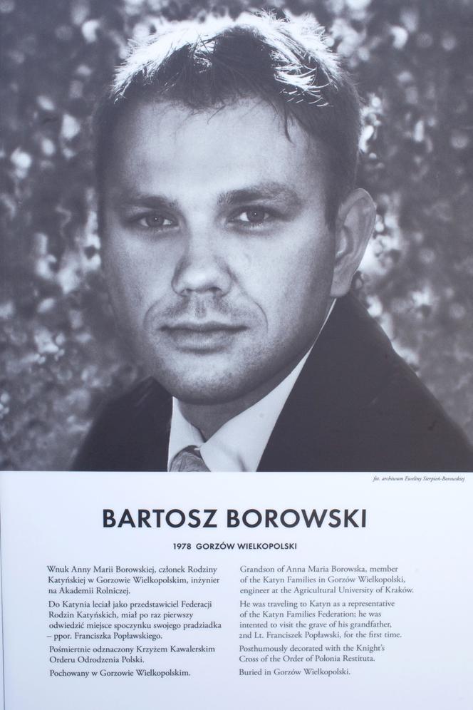 Bartosz Borowski – przedstawiciel Gorzowskiej Rodziny Katyńskiej, wnuk Anny Marii Borowskiej (syn Franciszka Borowskiego)