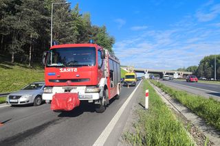 Wypadek na autostradzie A4 w Mysłowicach