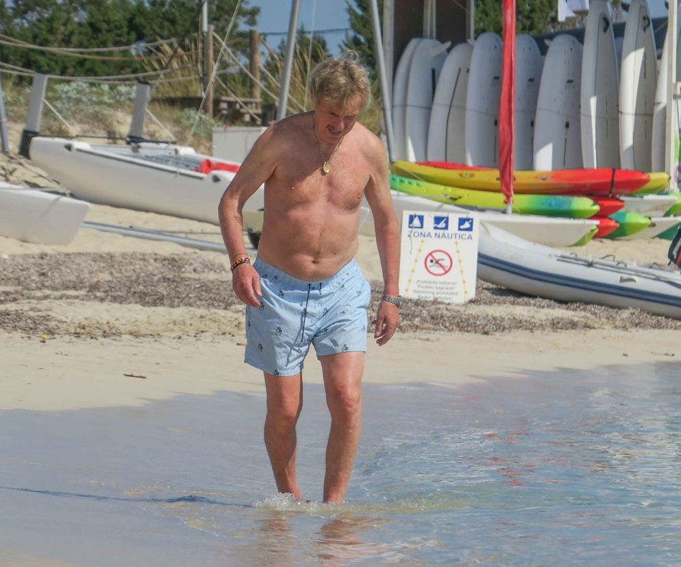 Zbigniew Boniek na plaży