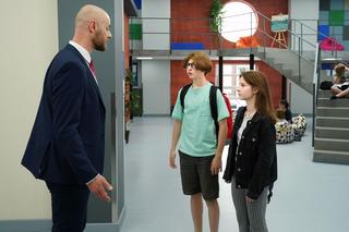 Barwy szczęścia odc. 2737. Ojciec Eweliny - Markowski (Piotr Chys), Ewa (Gabriela Ziembicka), Aleks (Hubert Wiatrowski)