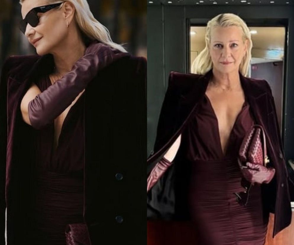 Pierwszy raz i od razu hit! Kożuchowska olśniła w bordowej kreacji