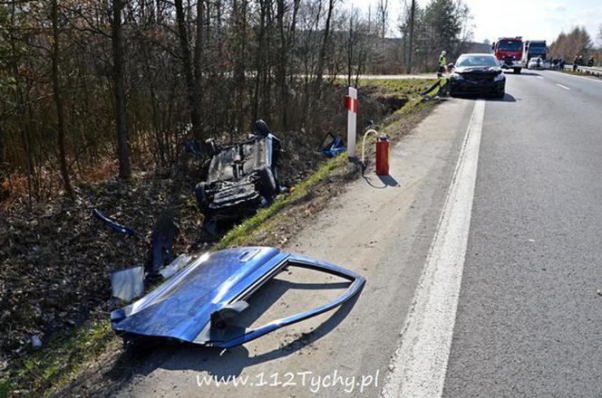 Wypadek na DK1 w Kobiórze