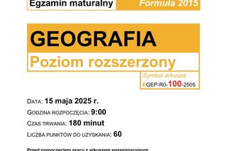 Matura 2025: geografia. Odpowiedzi do zadań, arkusze CKE 15.05.2025