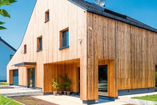 Bryła i wnętrza domu w skandynawskim klimacie