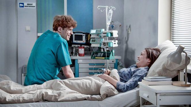 	Pierwsza miłość odc. 3962. Julita (Dagmara Bryzek), Radek (Karol Biskup)