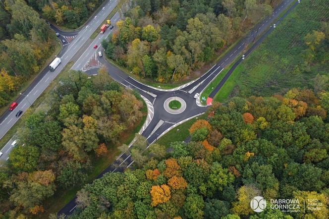 Kolizyjne skrzyżowanie w Dąbrowie Górniczej zamieniło się w rondo