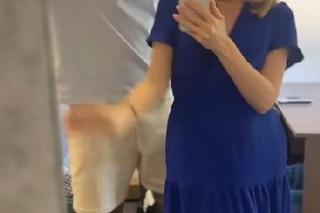 Barwy szczęścia na planie. Dominika (Karolina Chapko), Sebastian (Marek Krupski)