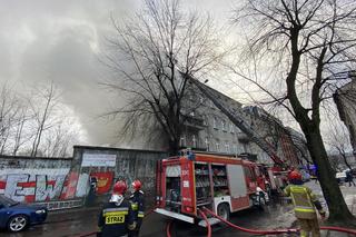 Pożar na ul. Dowborczyków w Łodzi