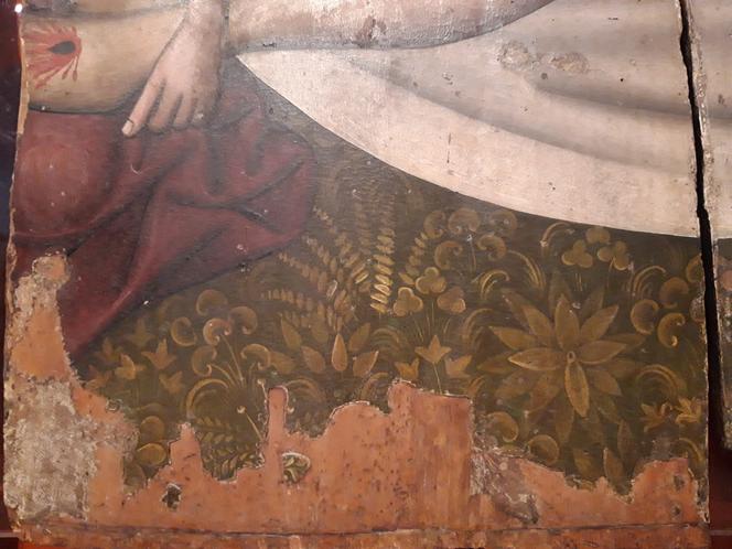 Fragment Opłakiwania z 1450 roku - obraz temperowy na desce