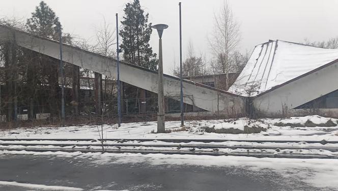 Opuszczone hale targowe MTK w Chorzowie