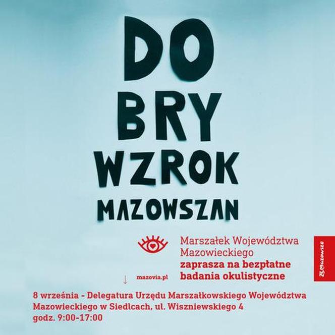 Bezpłatne przesiewowe badania wzroku dla mieszkańców Siedlec i regionu już 8 września