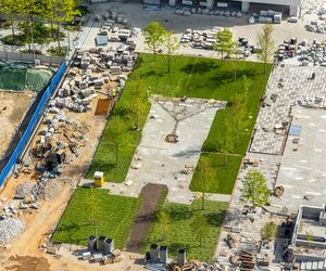 Plac Centralny w Warszawie pod koniec budowy