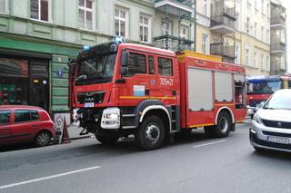 Pożar kamienicy przy ul. Emilii Plater w Szczecinie