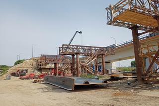 Budowa mostu na Wiśle w Sandomierzu. Maj 2024