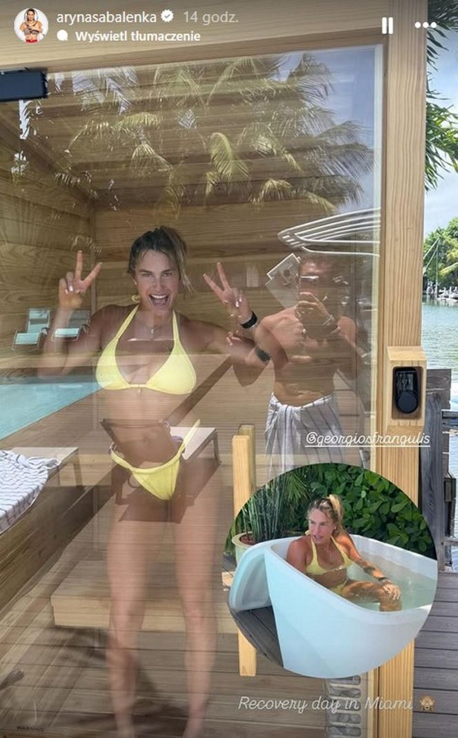 Sabalenka po koncercie wskoczyła do sauny
