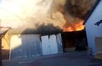 Pożar w fabryce mebli we wsi Łąkie pod Świebodzinem