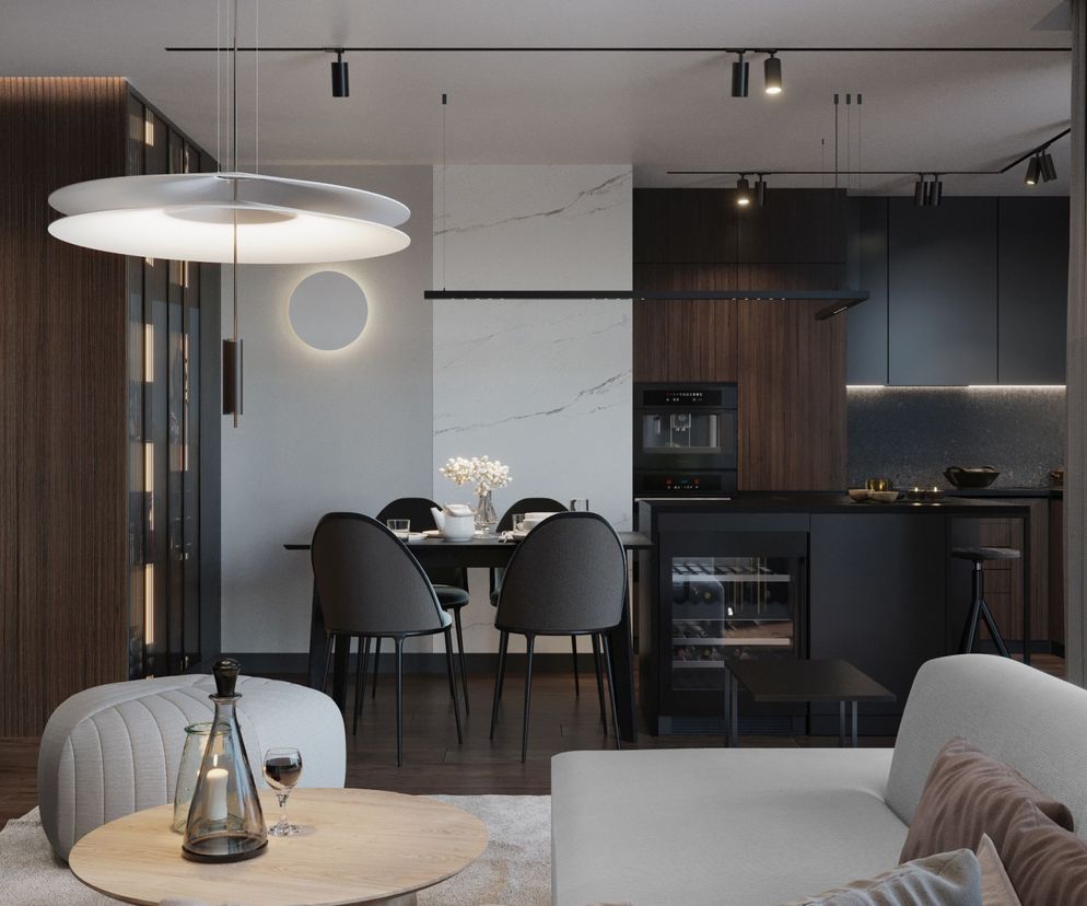 Ciemna elegancja w nowoczesnym wydaniu. Stylowe 70 m² w sercu Warszawy