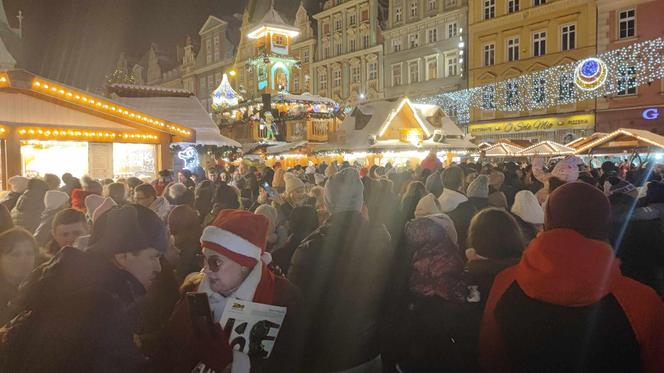 Ale blask! Choinka we Wrocławiu już świeci! Świątecznie rozświetliła cały Rynek [ZDJĘCIA]