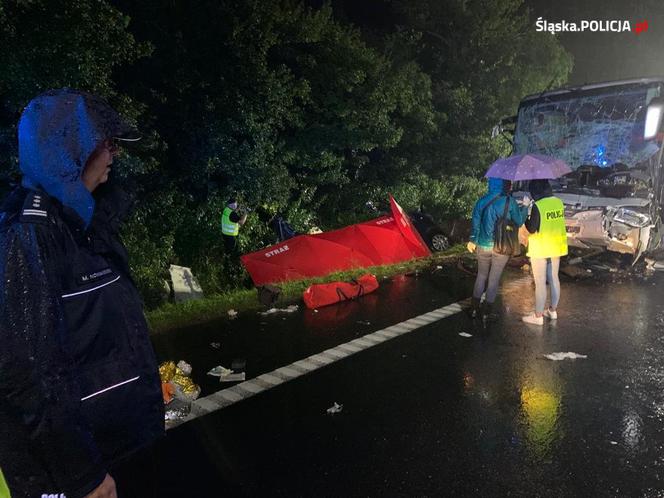 Nie żyje 9 osób! Autokar zderzył się z busem na drodze krajowej numer 88 na odcinku Gliwice-Kleszczów