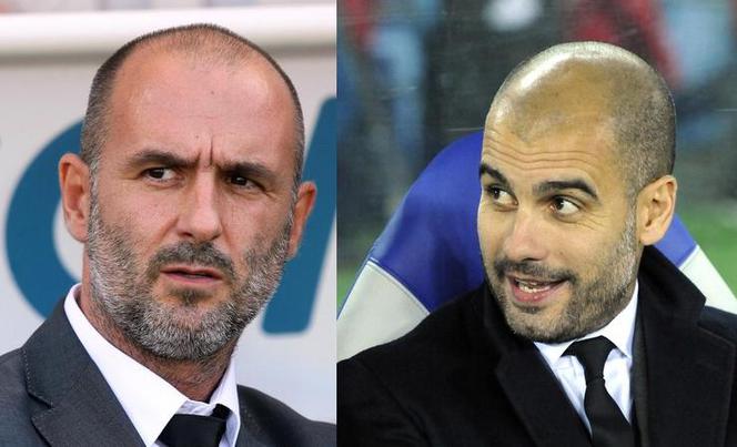 Michał Probierz i Pep Guardiola