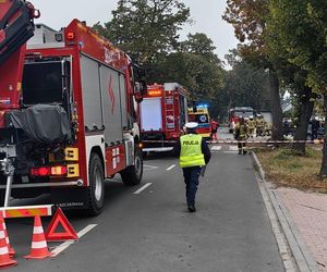 Zderzenie autobusu miejskiego z osobówką w Wilkowicach koło Leszna