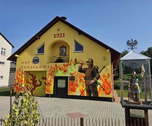 Niezwykły mural strażaków OSP w Tuligłowach