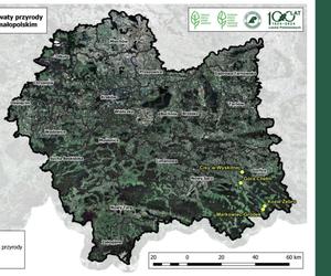 Lokalizacje nowych rezerwatów w Małopolsce