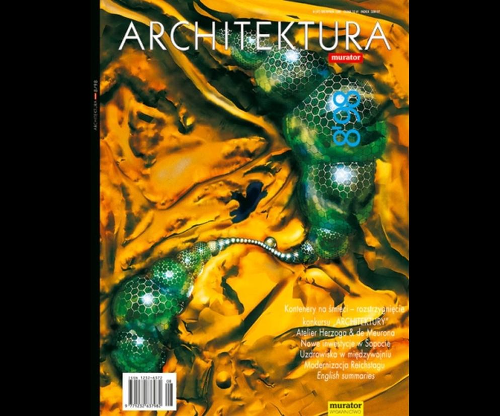 Okładka Miesięcznik Architektura 08/1998