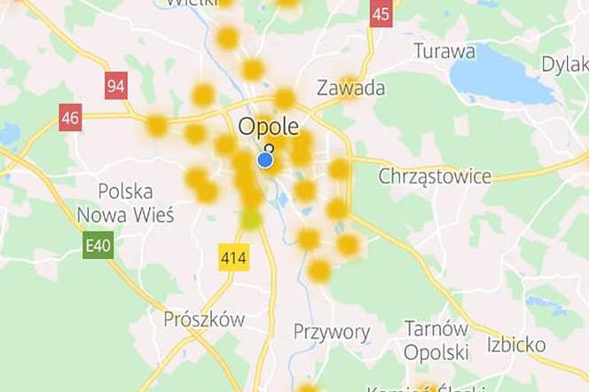 Opole centrum - zanieczyszczenie powietrza