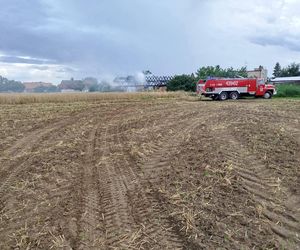 Duże straty po pożarze stodoły w Krzepielowie niedaleko Sławy [ZDJĘCIA]