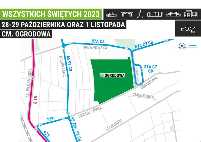 Wszystkich Świętych 2023. Jak dojechać na łódzkie cmentarze?