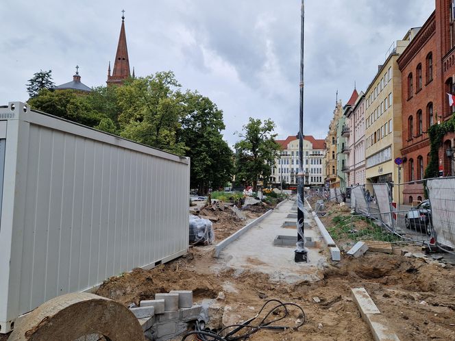 Tak przebiega rewitalizacja Placu Wolności w Bydgoszczy. Zaglądamy na plac budowy