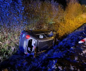 Plaga pijanych kierowców na Śląsku! Jeden skosił latarnię, drugi wylądował w rowie