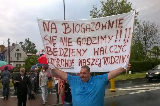 Protesty przeciwko budowie biogazowni
