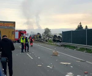 Tragiczny wypadek na S5 pod Bydgoszczą. Auto stanęło w płomieniach